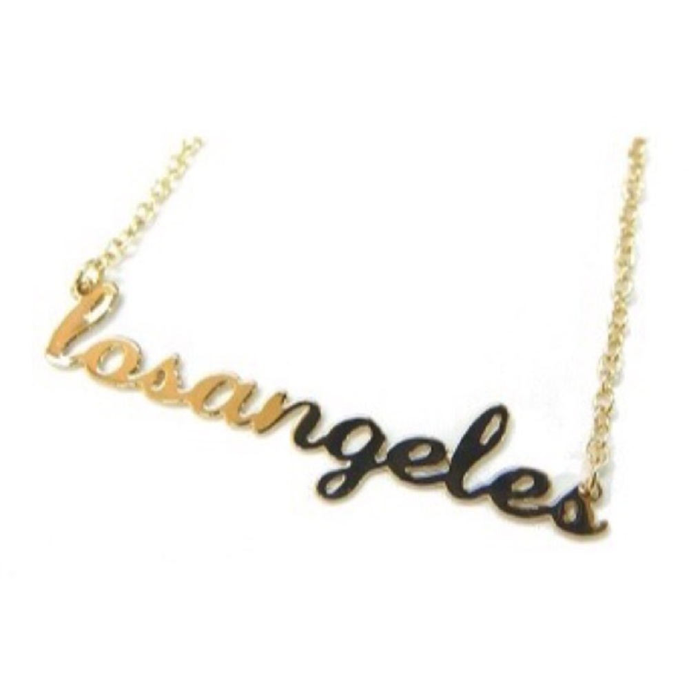 Kitson gold Los Angeles necklace